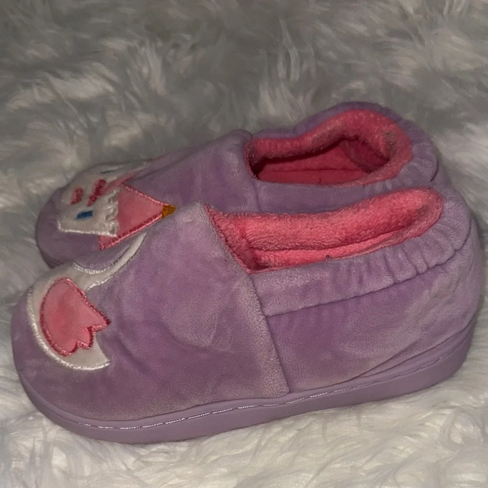 Purple and Pink Castle Swan Slippers